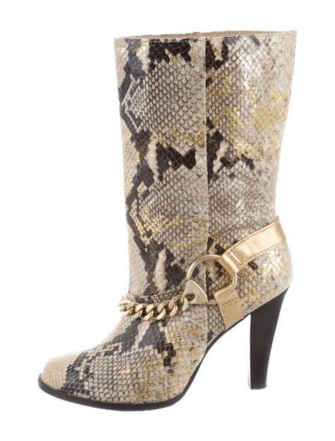 michael kors black and gold snakeskin heels|Michael Kors snakeskin boots.